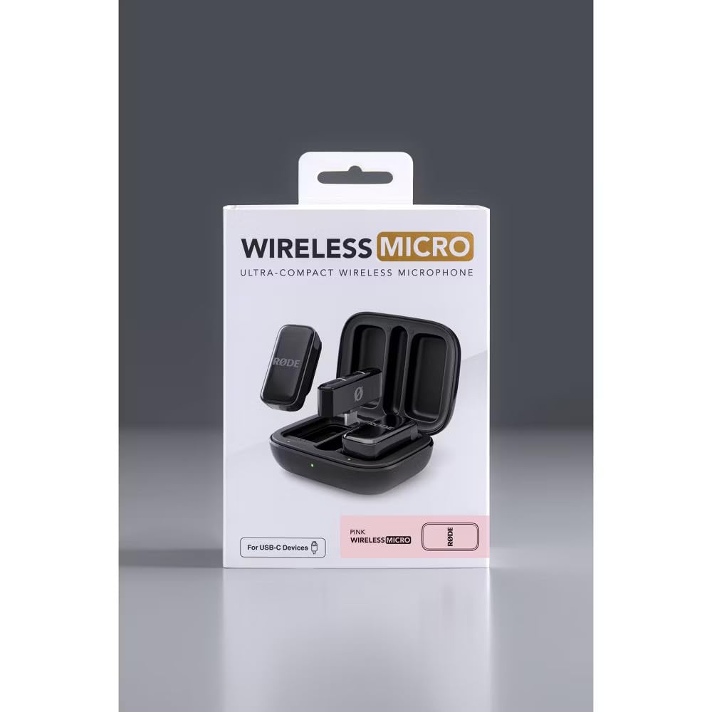Wireless Micro Wireless Microphone for Smartphones, USB-C or Lightning, with GainAssist T…