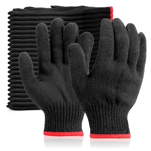 ENPOINT 12 Pairs Black Gloves Men Women, Cooking Gloves for BBQ, Cooking, Grilling, Oven, Heat Resistant, Mechanics, Welding, Gardening Field Dressing Safty Work Gloves Bulk, Medium