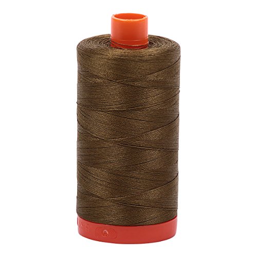 Hilo de algodón Mako Aurifil 50wt 1422yds Verde oliva miniatura 1