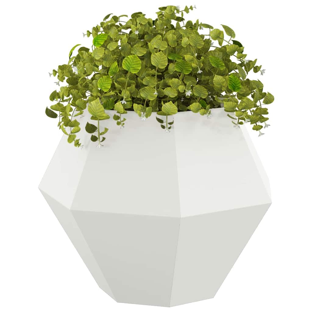 Vidaxl Planter 75 X 75 X 60 Cm Steel White