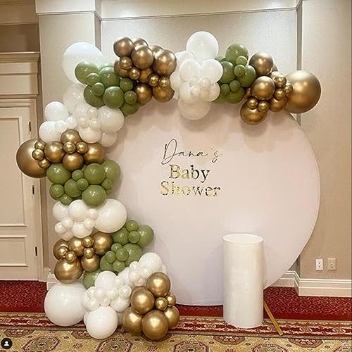 Image of Avocado Green Balloons 60pcs 5inch Olive Green Balloon for Balloon Garland Arch 5'' Round Mini Sage Green Latex Balloon for Kids Birthday Party Decoration DIY Jungle Safari Graduation Christmas