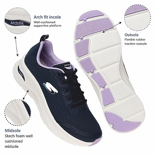 Image of Skechers Women Arch Fit D'Lux Cozy Path Lace Up Shoe