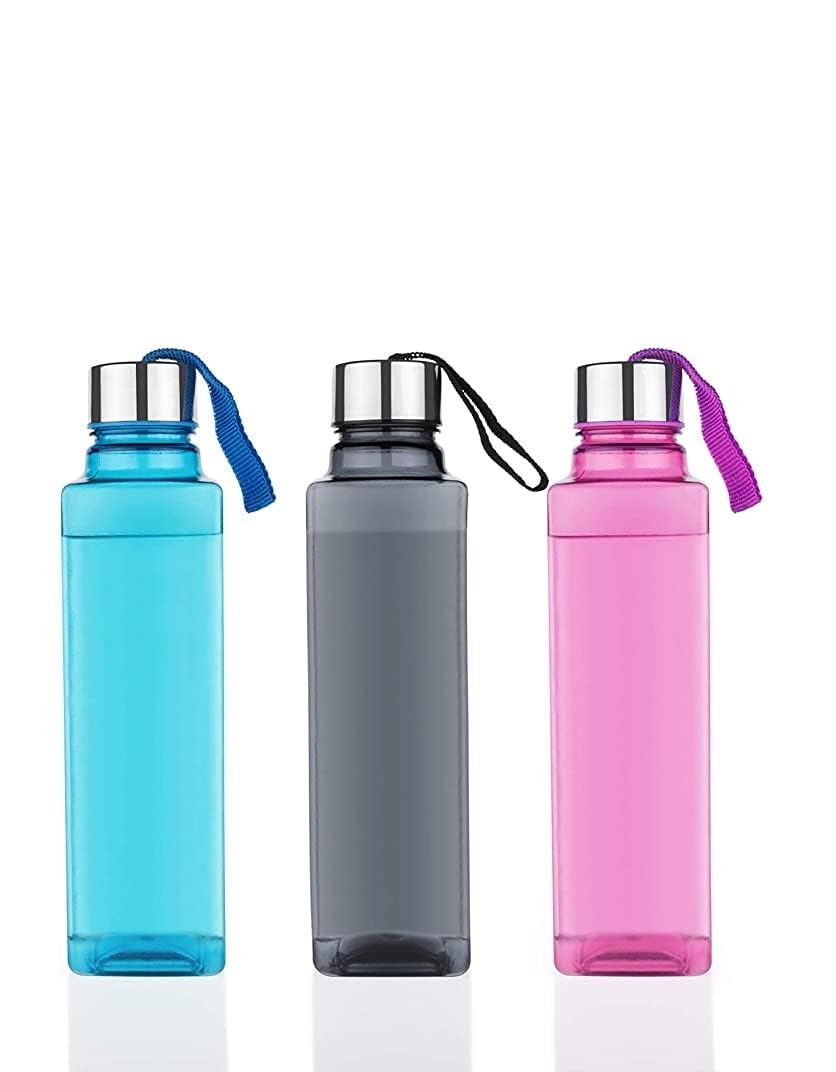 SHRUTI Plastic Water Bottles Square Shaped Unbreakable & LeakProof