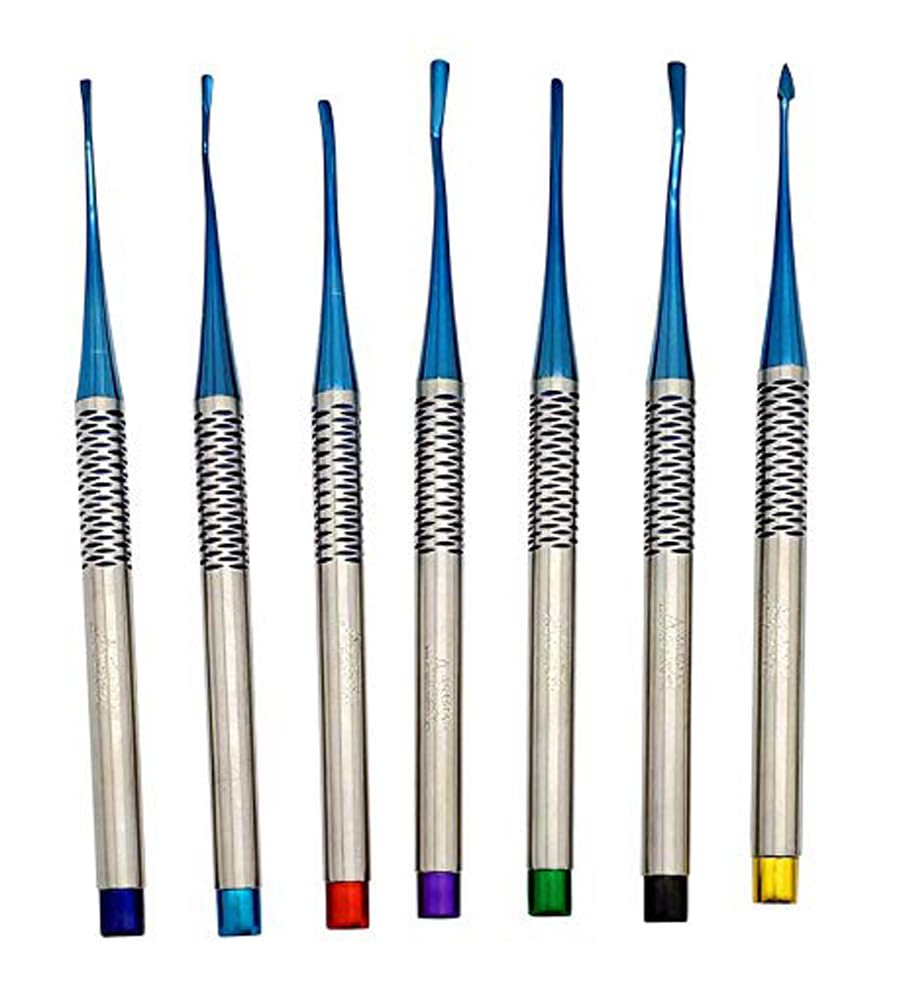 Bhatti 7 PC German Premium Dental Elevator PROXIMATORS Orthodontic PDL Luxating Root Elevator Periotome Luxation for Tooth Extraction Extracting German