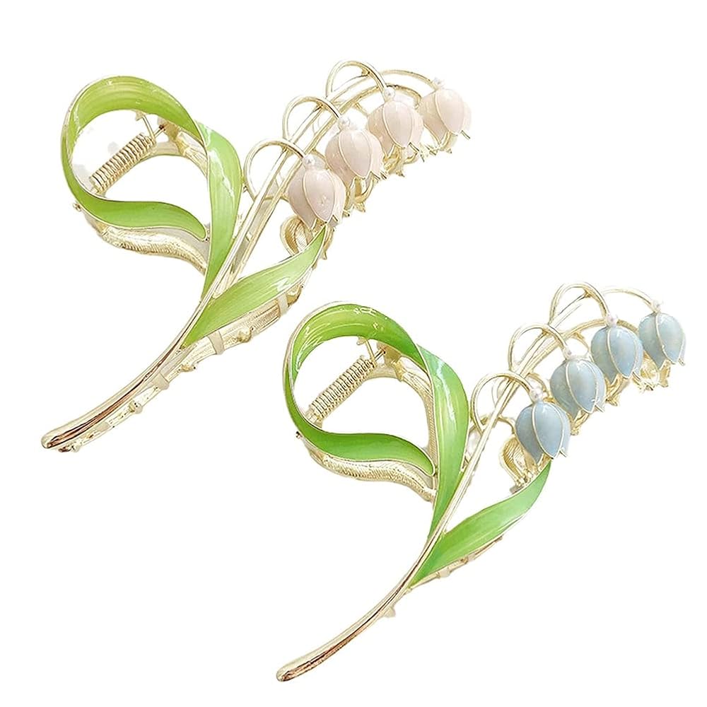 Amazon.co.jp: Yavoluy 2個入り バンスクリップ ヘアクリップ