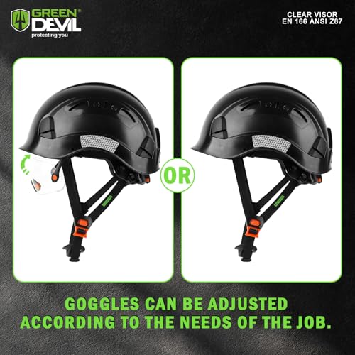 Image of GREEN DEVIL Replacment Built-in Clear /Tinted Visor