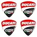 Produktbild 4 Aufkleber aus Harz, 3D-Gel-Aufkleber für Motorrad, Roller, Helm, kompatibel mit Ducati Corse
