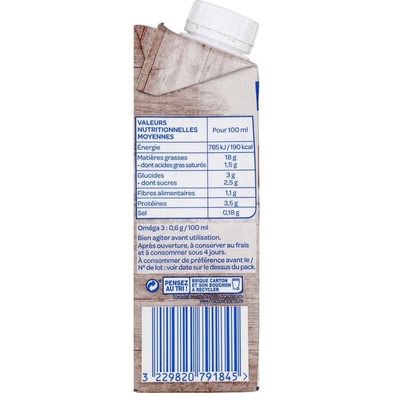 SOJA CUISINE SEMI ÉPAISSE BIO 25CL, BJORG, LOT DE 5
