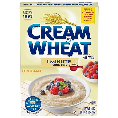 Image of Cream of Wheat Original Stove Top Hot Cereal, 1 Minute Cook Time, 28 Ounce (Pack of 12)