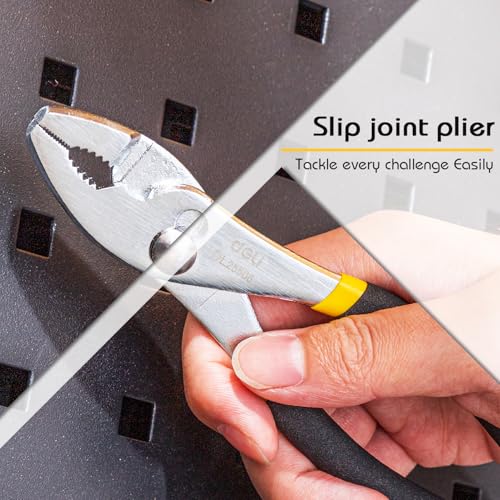 Image of Deli EDL25506 6 inch Slip Joint Pliers Heavy Duty High Carbon Steel Anti-Rust Polished 4-25mm Use Range Plier with Coarse Teeth for Home and DIY (1Pc)