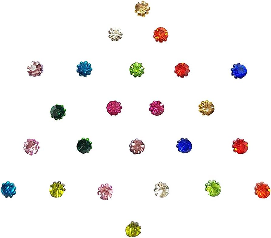 Diamond Dot Handcrafted Multicolor Bindi For Women (BIN006)