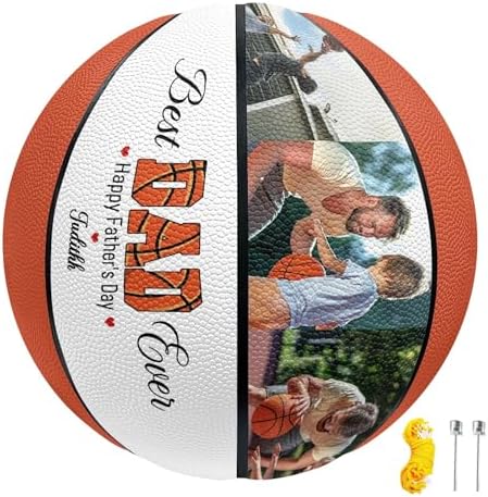 Best Dad Ever,Personalized Basketball with Photo and Name,Indoor ...
