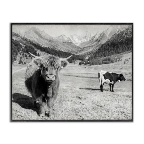 'Curious Ox Clueless Cow Sublime Farm Plains'| Framed Giclee Art