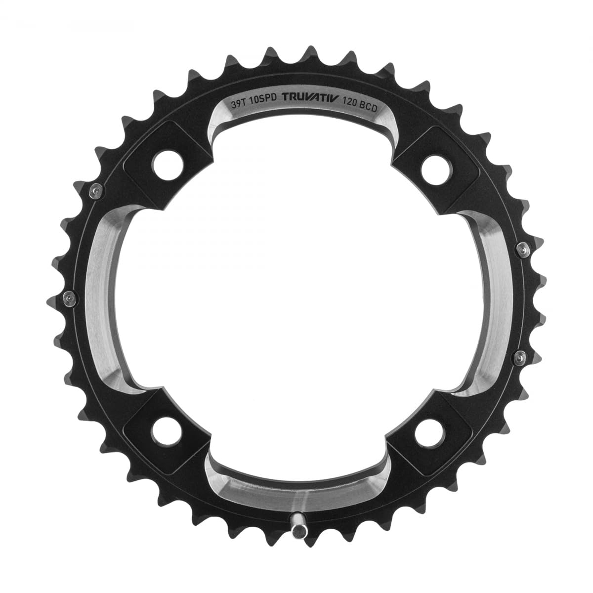 Truvativ Chainring MTB 39T 4 Bolt 120 mm BCD Aluminium L-Pin (GXP) Blast Black 2 x 10, 11.6215.188.260