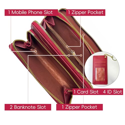 Crossbody Bags for Women, Cell Phone Crossbody Wallet with Card Slots,Trendy Shoulder Wallet with ID Case3