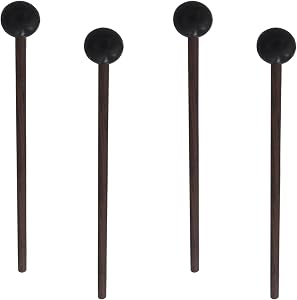 4 Pcs Tongue Drum Mallets,Xylophone Mallets,Glockenspiel Mallets,Rubber Percussion Mallets, Children's Rubber Drumsticks,Wooden Percussion Mallets,Percussion Sticks,Percussion Instrument Accessories