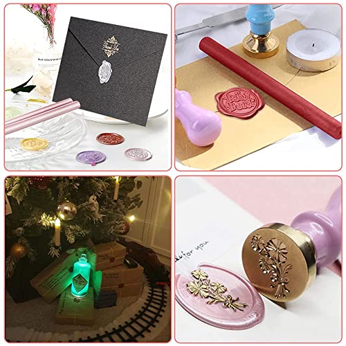 Zerodis Siegelwachsstift, 10 Stück Praktische Rauchfreie Flexible Heißsiegelstifte für DIY Hochzeitseinladungen Dekoration Umschläge Karten Weinpakete Geschenkverpackung(Champagner Gold)