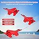 Henakmsl RC Flugzeug 2.4GHz SU35 Kämpfer RC Flugzeug 2CH Ferngesteuerter RTF für Anfänger, Kinder und Erwachsene, FX620 Flugzeug Spielzeug mit Farbigen Lichtern USB-Aufladung Rot