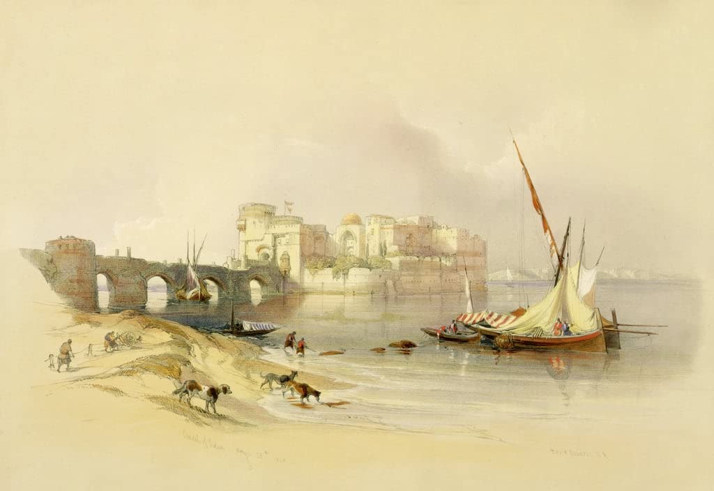 Tableau Citadelle de Sidon David Roberts au format impression grand format 60x90