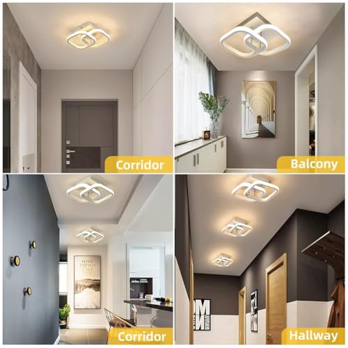 Image of 22W Modern Ceiling Light LED Acrylic Minimalism Square LED Ceiling Lamps for Hallway Office Bedroom Kitchen Living Room Ceiling Lights,Gu4