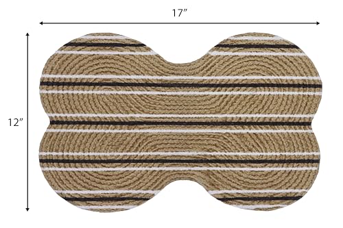 COTTON-CRAFT-Pet-Mat-Bone-Shape-Food-Water-Feeding-Mat-Absorbent-Quick-Dry-Cotton-Braid-Mat-Mat-to-Wipe-Paws-Pet-Sofa-Mat-Bed-Mat-Pet-Feeding-Bowl-Dog-Food-Mat-12×17-Natural-Stripe COTTON CRAFT Pet Mat Bone Shape Food Water Feeding Mat Absorbent Quick Dry Cotton Braid Mat Mat to Wipe Paws Pet Sofa Mat Bed Mat Pet Feeding Bowl Dog Food Mat 12×17 Natural Stripe