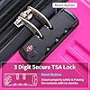 Merax Luggage Sets 3 Piece, Hardside Expandable Suitcase Set with Spinner Wheels, Lightweight Gradient Color Luggage 20+24+28 IN, Purple and Pink #3