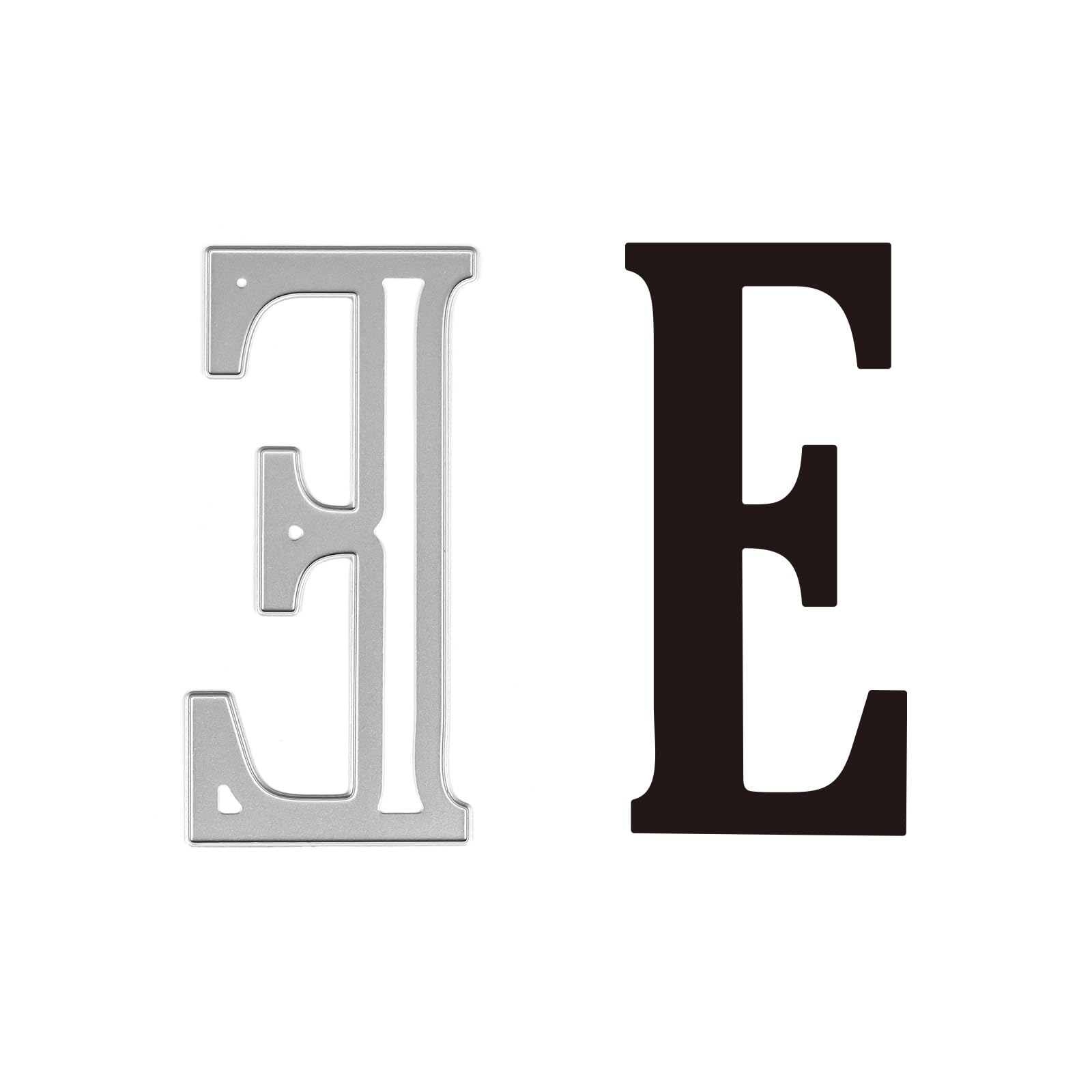 Briartw 4-Inch 'E' Uppercase Letter Cutting Die | 10cm Height Alphabet Metal Stencil for Cardmaking, Scrapbooking & DIY Crafts | Perfect for Embossing Decorations and Stress Relief