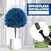 Lunmon 2 Pack 24" Artificial Topiary Ball Plants Trees with Flowers, Outdoor Fake Topiary Plants with Ground Spike, UV Resistant Faux Bushes for Indoor Outdoor Front Door Decor(Blue,Lavender)