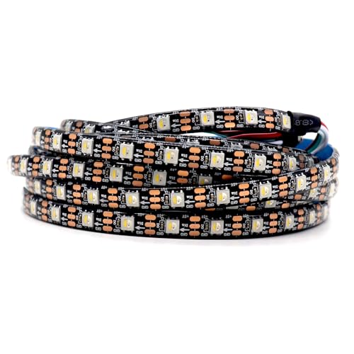 SVFISHKK DC5V SK6812 Similar WS2812B RGBNW Neutral White 60leds/Pixels/m Individually Addressable 4 Color in 1 LED Waterproof (RGB+Neutral White, 16.4ft(5m) 300leds IP65) (No Adapter or Controller)