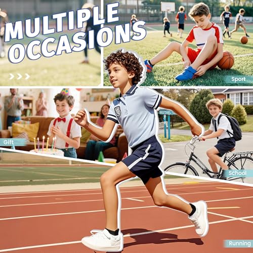 Image of SeeyAN Kids Socks Boys Ankle Athletic Half Cushioned Low Cut Sport Cotton Breathable Socks 6 Pairs