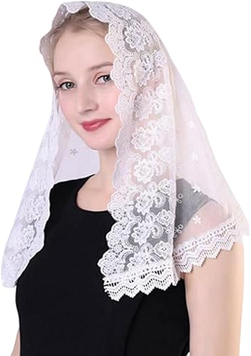 Lurrose Capilla Velos Católica Católica Iglesia Católica Cubierta de Cabeza Católica Pañuelo de la Cabeza Velos de Iglesia para Mujeres Católicas
