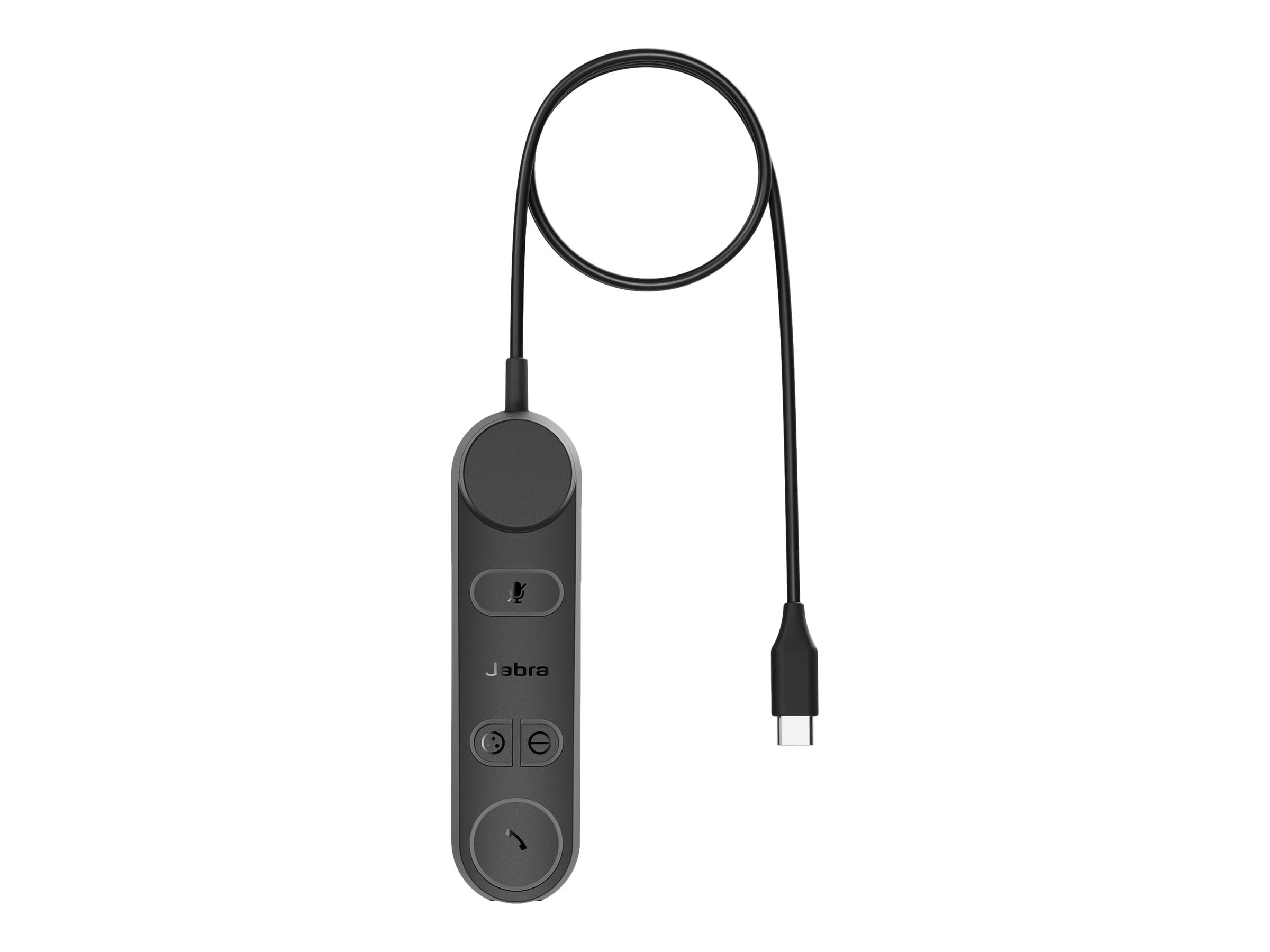 Jabra Engage 50 II Unidad de control de llamadas Link, cable USB-C para auriculares Jabra Engage 50 II mono y estéreo USB-C, Para plataformas de comunicaciones unificadas como Zoom y Unify, Negro