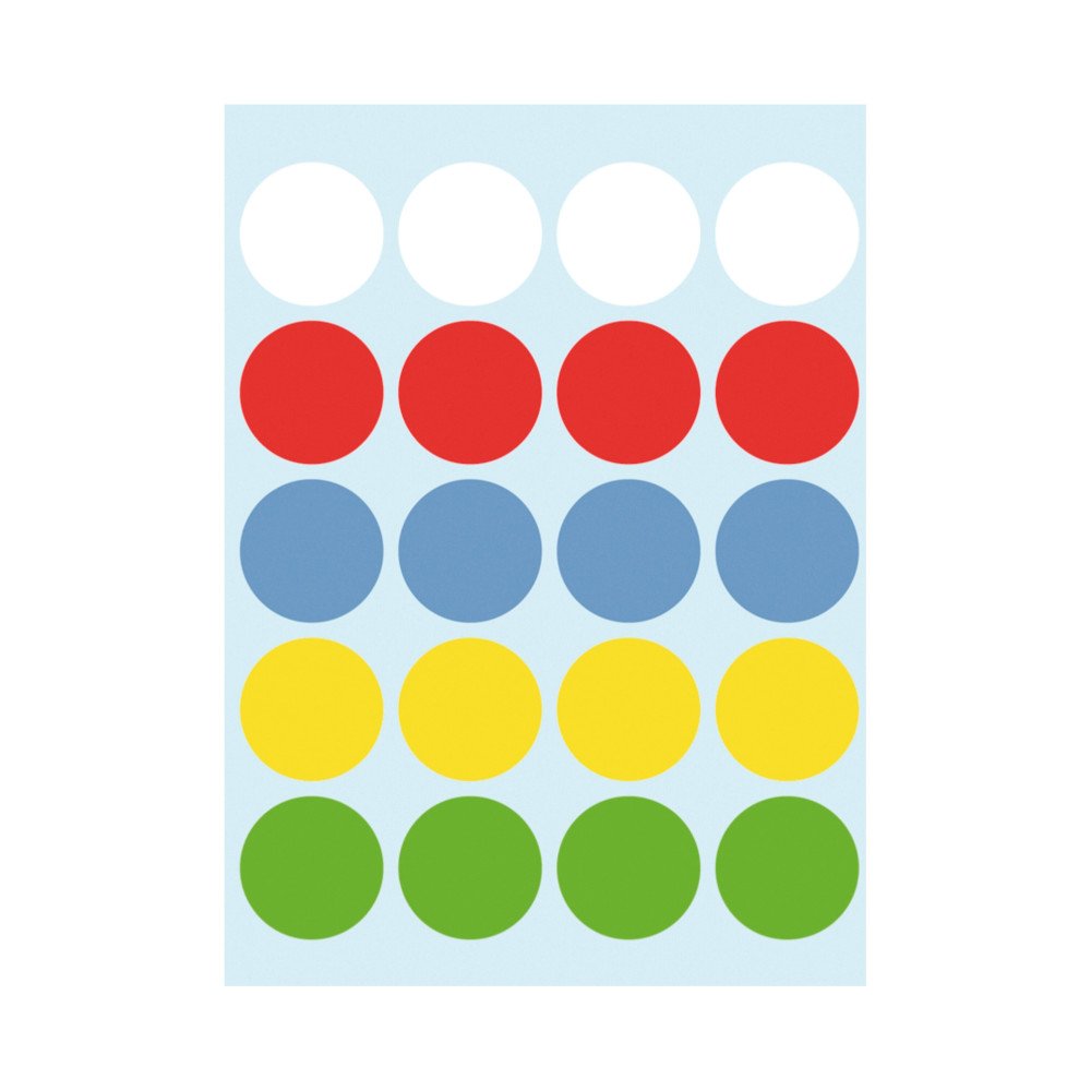 Herlitz 830240 Journal, Classic Adhesive Labels Marking Points Coloured 19 mm, 80 Stück