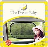 Car Sun Shade by TheDreamBaby, Pack of 2, Auto Baby Static Cling Window Sunshades for Cars - Reinforced Frame & UPF30+ Block Over 97% Sun-Rays & Protect Kids from Sunburns & Heatstroke - Easy to Install