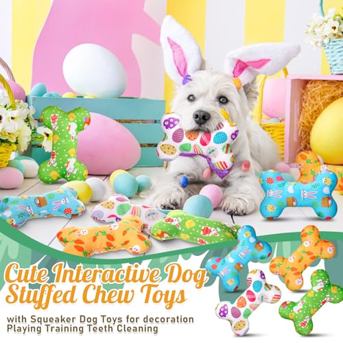 12 juguete mordible de peluche para perros de Pascua miniatura 6