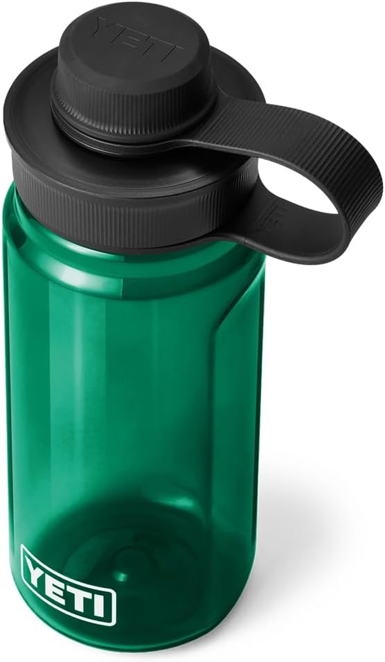 Yonder 600 ml/20 oz Water Bottle with Leakproof Yonder Tether Cap, Black Forest Green