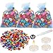 Augshy 300 Pcs Octagon Sealing Wax Beads with Stamps Seal Sealing Wax Melting Spoon and Sealing Wax Sticks Candles for Sealing Wax Stamp，21 Colors