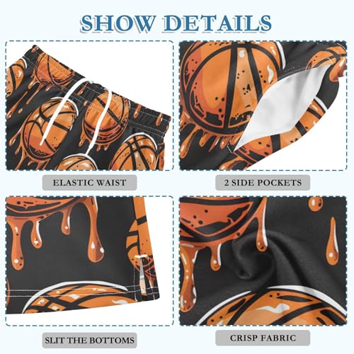 Basketball Graffiti Boys Active Basketball Shorts Lightweight Summer Sports Shorts with Pockets for Kids4
