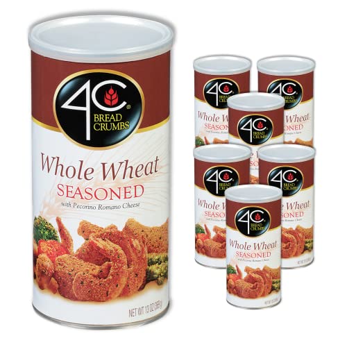 4C Premium Bread Crumbs, Whole Wheat Seasoned with Pecorino Romano Cheese 6 Pack