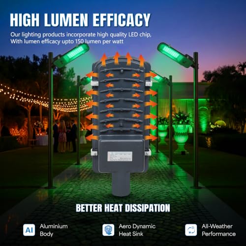 Image of Forus 30W Green Street Light Outdoor LED IP66 Waterproof Decorative Focus Lamp for Road Garden Events Security Terrace Landscape Pathway Building Festival Stage Party Celebration Lighting - 1 Pc