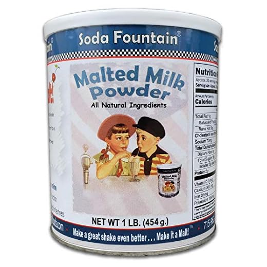 Soda Fountain Malted Milk Powder 1 lb. Canister - Malt Powder for Ice Cream and Baking