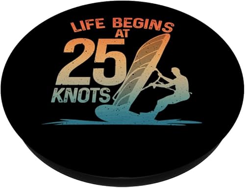 Miniatura 2 de Funny Windsurfing Design For Men Women Windsurfer Surfing PopSockets Standard PopGrip