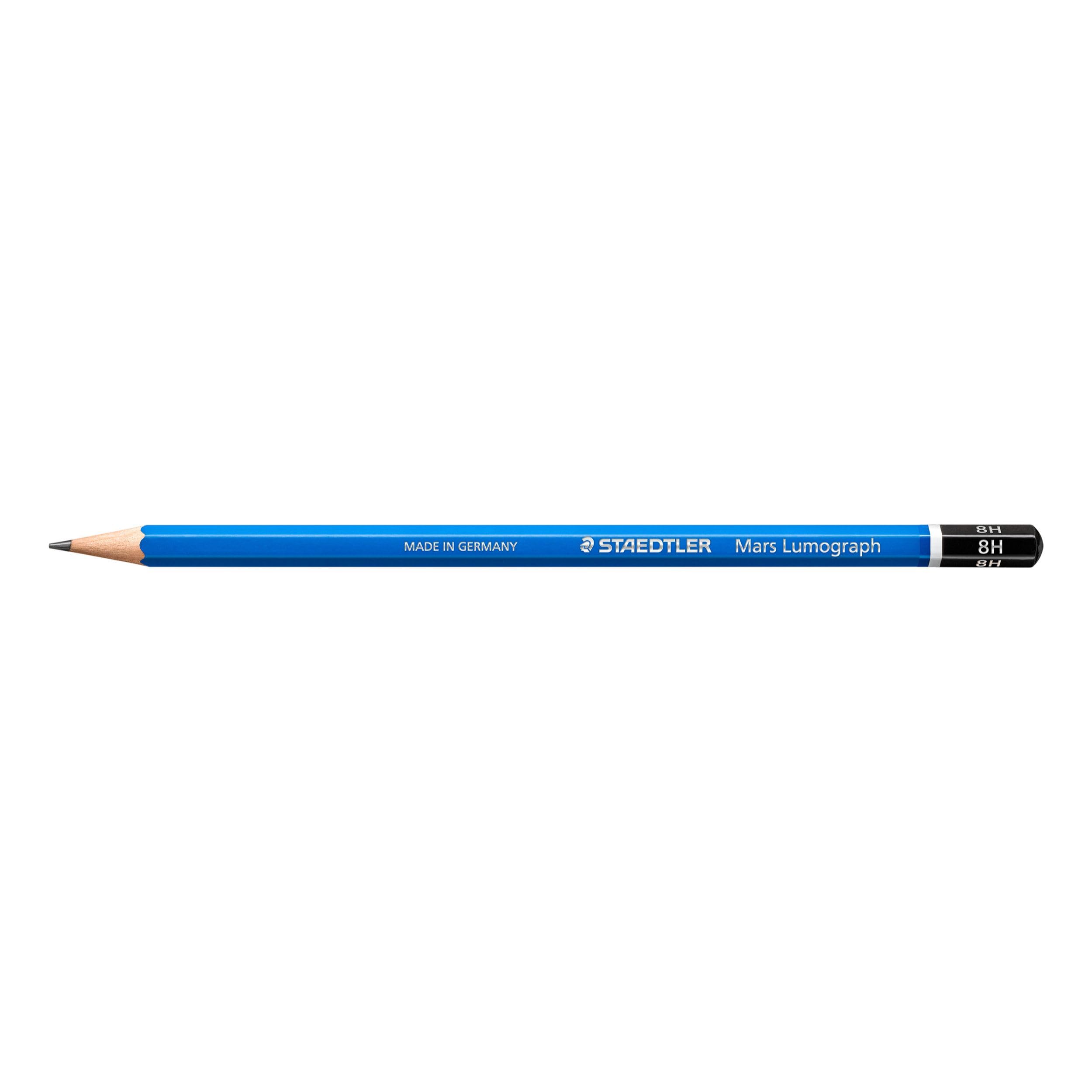 Staedtler Mars Lumograph - Matite in grafite 8H, 6 pezzi