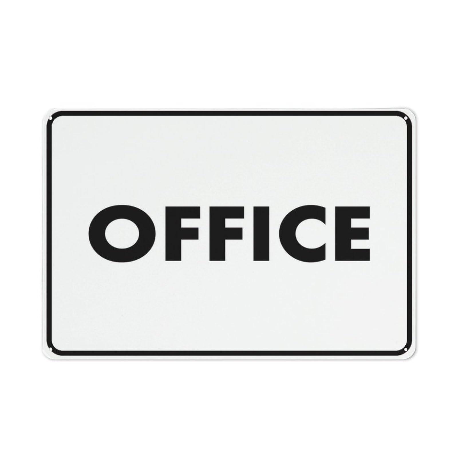 Office Sign For House 12" X 8" Yard Sign, Premium Aluminum, Sun-Proof, Rust-Free