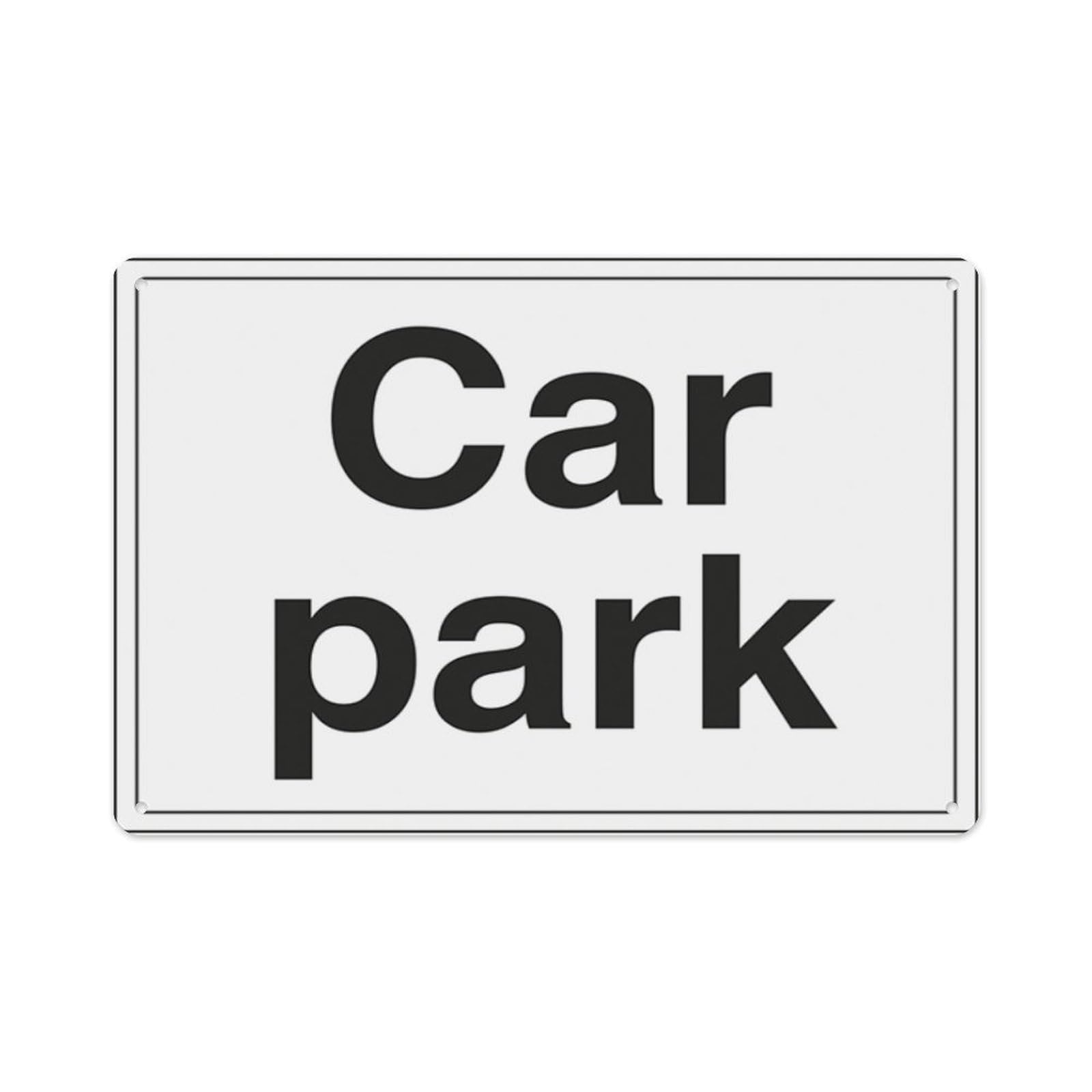 peiyeety Car Park Aluminum Tin Warning Signs For Home Outdoor Garden 8X12 Inches