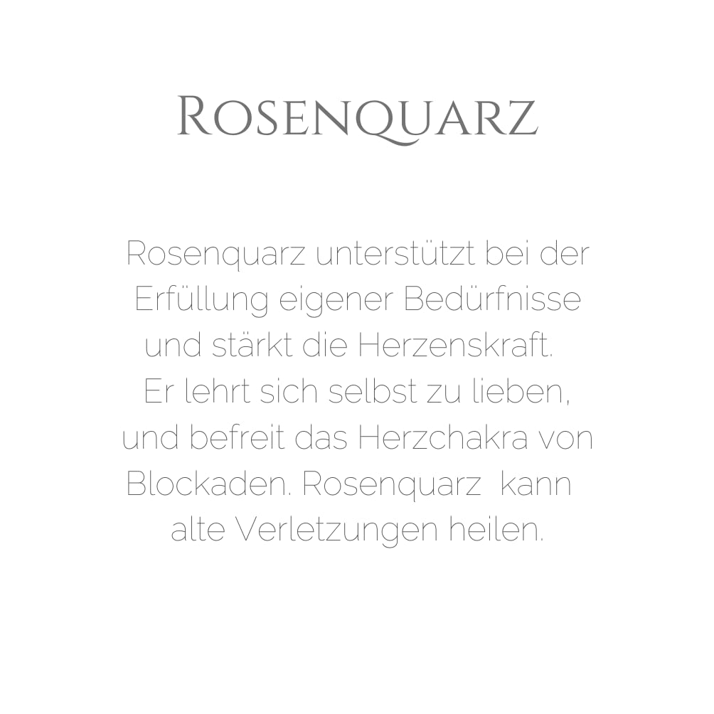 KARYSMA Glücksarmband Damen aus echtem Rosenquarz mit Kleeblatt, Glücksbringer-Geschenk, Talisman, Silber, Gold- oder Rosègold plattiert (Rosenquarz)