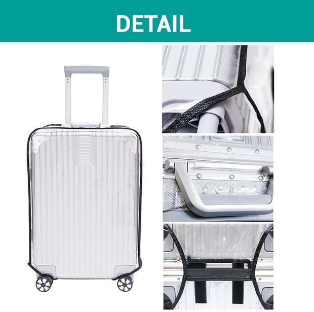 Image of LIGHTNIING HAMMERZ Combo of 3 Trolley Bag Covers /Suitcase Bag Cover /Transparent Waterproof Dustproof Luggage Bag Cover /Zippered Clear PVC Suitcase Covers Protectors (28 inch, 24 inch, 20inch)