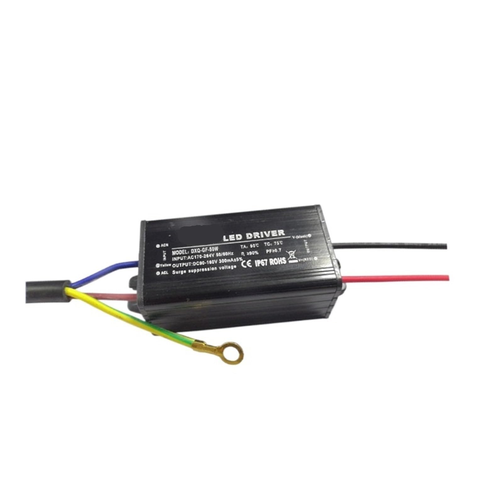Alimentation LED 36-50X1W non isolée étanche 160V pour projecteur et panneau lumineux