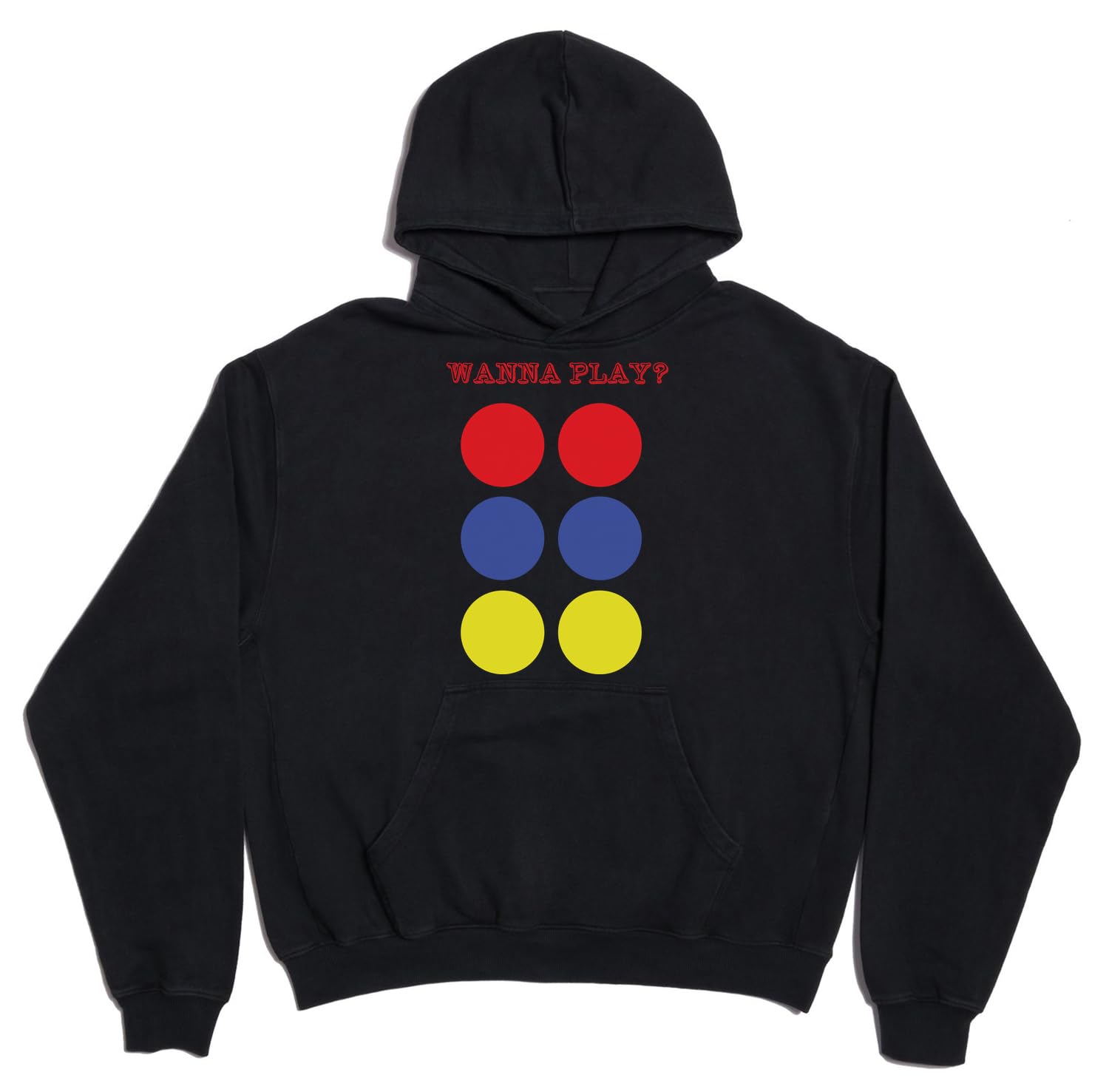 Wanna Play zabawny slogan unisex oversize ciężka mieszanka bawełny bluza z kapturem czarna M