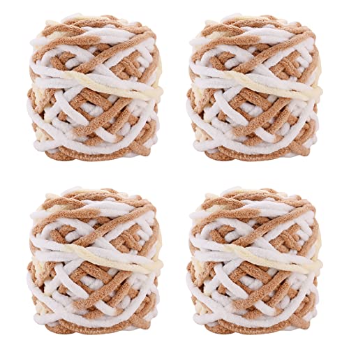 4 Pack 100g Pelote de Laine Fil à Tricoter Acrylique Crochet Fil ...